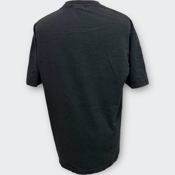 VINTAGE AAA Alstyle Black Rhinestone Skull Crossbone Graphic T-Shirt Y2K Biker L - Picture 6 of 9